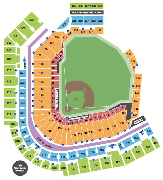 PNC Park Pirates Seating Chart